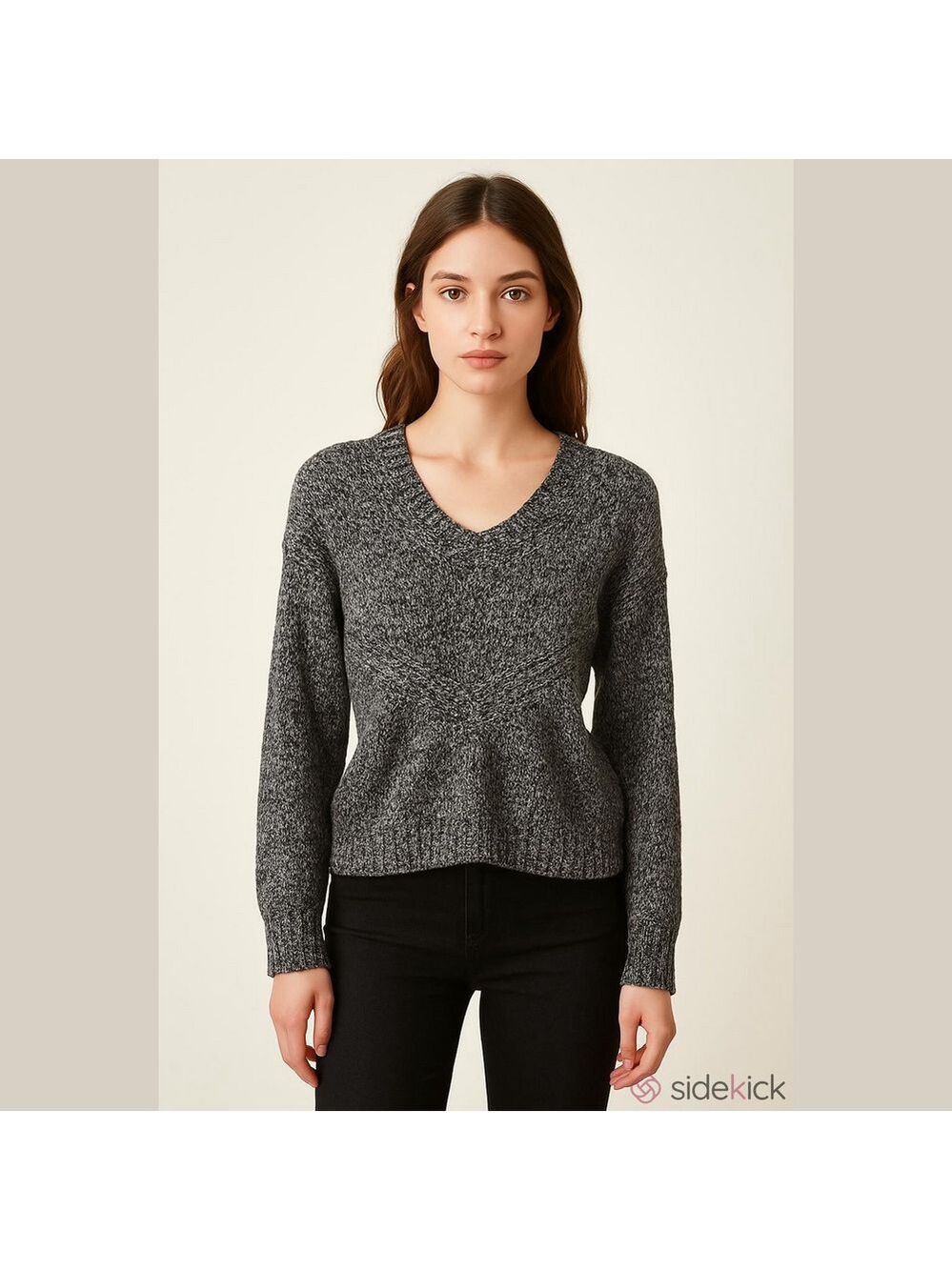 Aero Black White Hooded Sweater Large